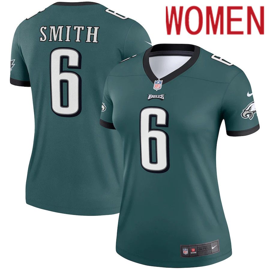 Women Philadelphia Eagles 6 DeVonta Smith Nike Midnight Green Legend NFL Jersey
